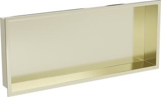 Mexen X-Wall-R półka wnękowa z kołnierzem 75 x 30 cm, złota szczotkowana - 1950753010