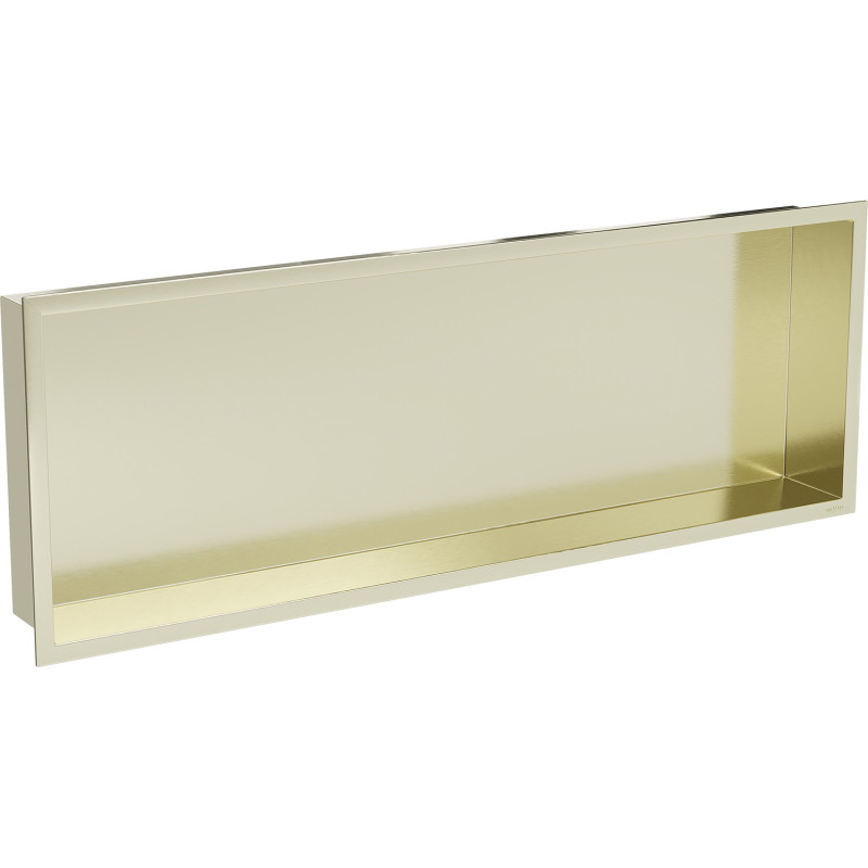 Mexen X-Wall-R półka wnękowa z kołnierzem 90 x 30 cm, złota szczotkowana - 1950903010