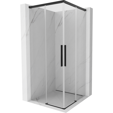 Mexen Rox Duo kabina prysznicowa rozsuwana 80 x 80 cm, transparent, czarna - 8C2D-080-080-70-00