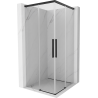 Mexen Rox Duo kabina prysznicowa rozsuwana 80 x 80 cm, transparent, czarna - 8C2D-080-080-70-00