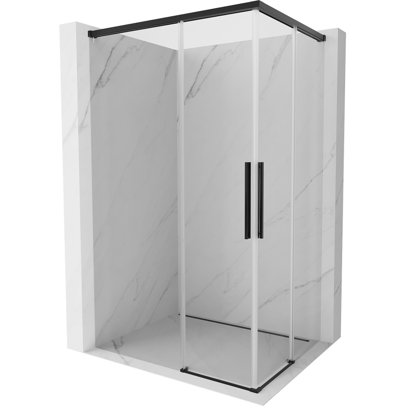 Mexen Rox Duo kabina prysznicowa rozsuwana 100 x 85 cm, transparent, czarna - 8C2D-100-085-70-00