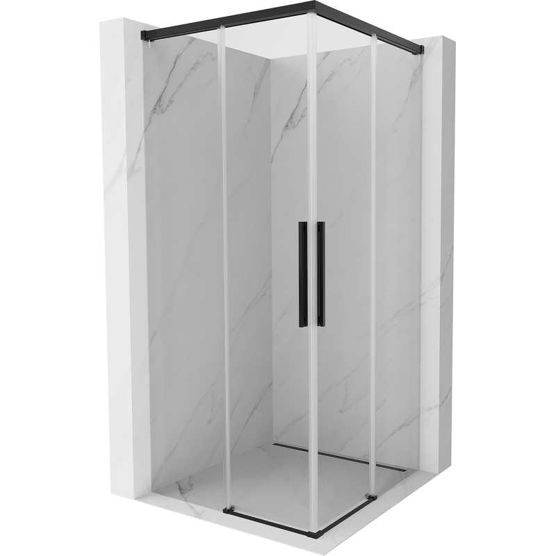 Mexen Rox Duo kabina prysznicowa rozsuwana 120 x 120 cm, transparent, czarna - 8C2D-120-120-70-00