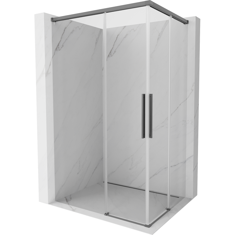 Mexen Rox Duo kabina prysznicowa rozsuwana 95 x 90 cm, transparent, gun metal - 8C2D-095-090-95-00