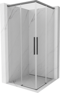 Mexen Rox Duo kabina prysznicowa rozsuwana 95 x 95 cm, transparent, gun metal - 8C2D-095-095-95-00