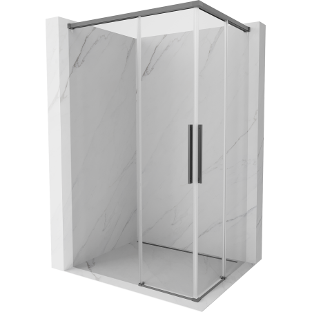 Mexen Rox Duo kabina prysznicowa rozsuwana 110 x 100 cm, transparent, gun metal - 8C2D-110-100-95-00