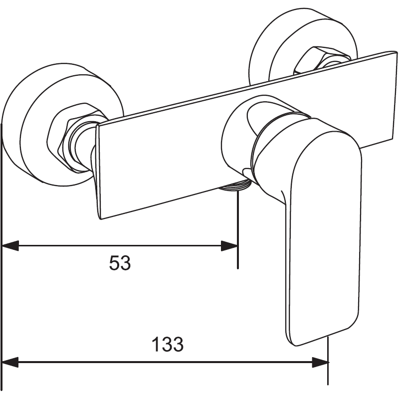 Mexen Alexa bateria prysznicowa, złota - 71240-50