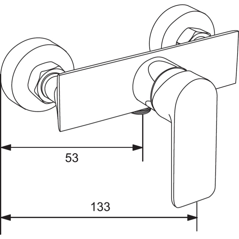 Mexen Alexa bateria prysznicowa, czarna - 71240-70