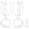Mexen Rox kabina prysznicowa rozsuwana 140 x 85 cm, transparent, gun gray szczotkowany - 8C2-140-085-66-00