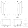 Mexen Rox kabina prysznicowa rozsuwana 140 x 90 cm, transparent, gun gray szczotkowany - 8C2-140-090-66-00