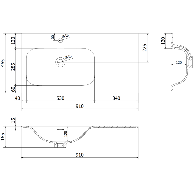 Mexen Orio szafka łazienkowa 90 cm z umywalką Vela lewą, 1S, 1D, biała mat - 91A13-09047-3-BBFF01-W23L01