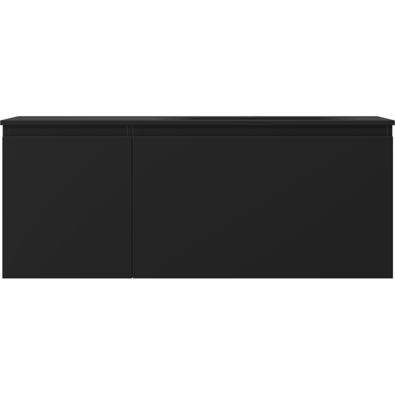Mexen Orio szafka łazienkowa 120 cm z umywalką Vela prawą, 1S, 1D, czarna mat - 91A13-12047-3-BBFF71-W23P71
