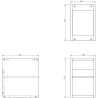 Mexen Rivel szafka łazienkowa 90 cm z umywalką Vela lewą, 1S, 1D, ryflowana, czarna mat - 91A23-09047-3-BBFF71-W23L71