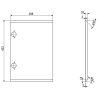 Mexen Rivel szafka łazienkowa 90 cm z umywalką Vela lewą, 1S, 1D, ryflowana, czarna mat - 91A23-09047-3-BBFF71-W23L71