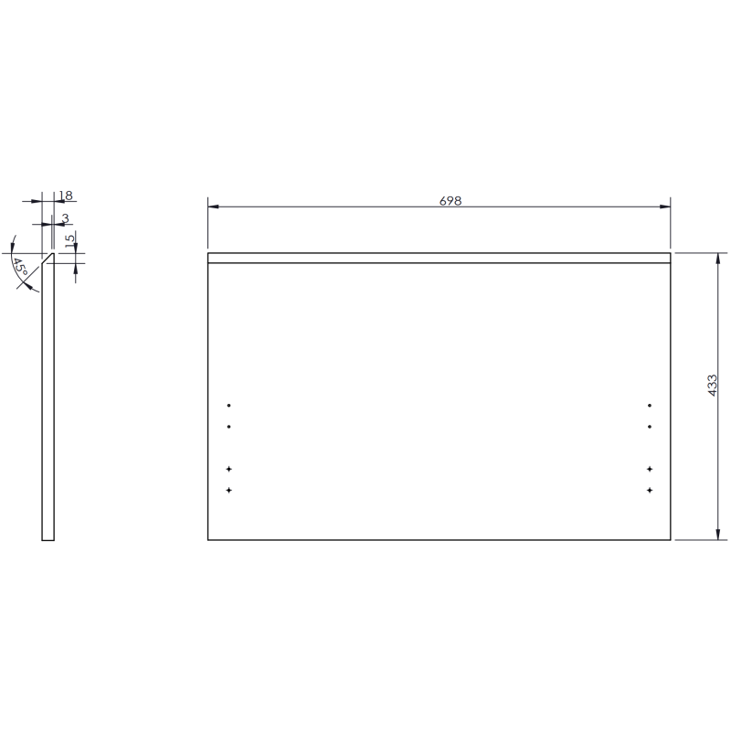 Mexen Rivel szafka łazienkowa 100 cm z umywalką Vela prawą, 1S, 1D, ryflowana, czarna mat - 91A23-10047-3-BBFF71-W23P71