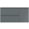 Mexen Orio szafka łazienkowa 90 cm z umywalką Otis lewą, 2S, 1D, grafit mat/biała mat - 91A13-09047-3-BBFFF66-W18L01