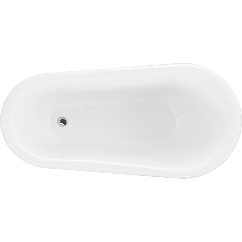 Mexen Retro wanna wolnostojąca 150 x 73 cm, biała, nogi chrom - 53251507300-00