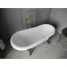 Mexen Retro wanna wolnostojąca 150 x 73 cm, biała, nogi złote - 53251507300-50