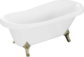 Mexen Retro wanna wolnostojąca 150 x 73 cm, biała, nogi złote - 53251507300-50
