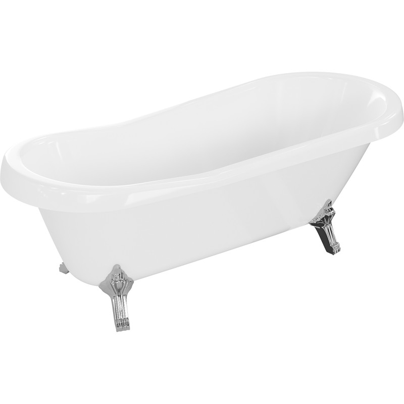 Mexen Retro wanna wolnostojąca 170 x 75 cm, biała, nogi chrom - 53251707500-00