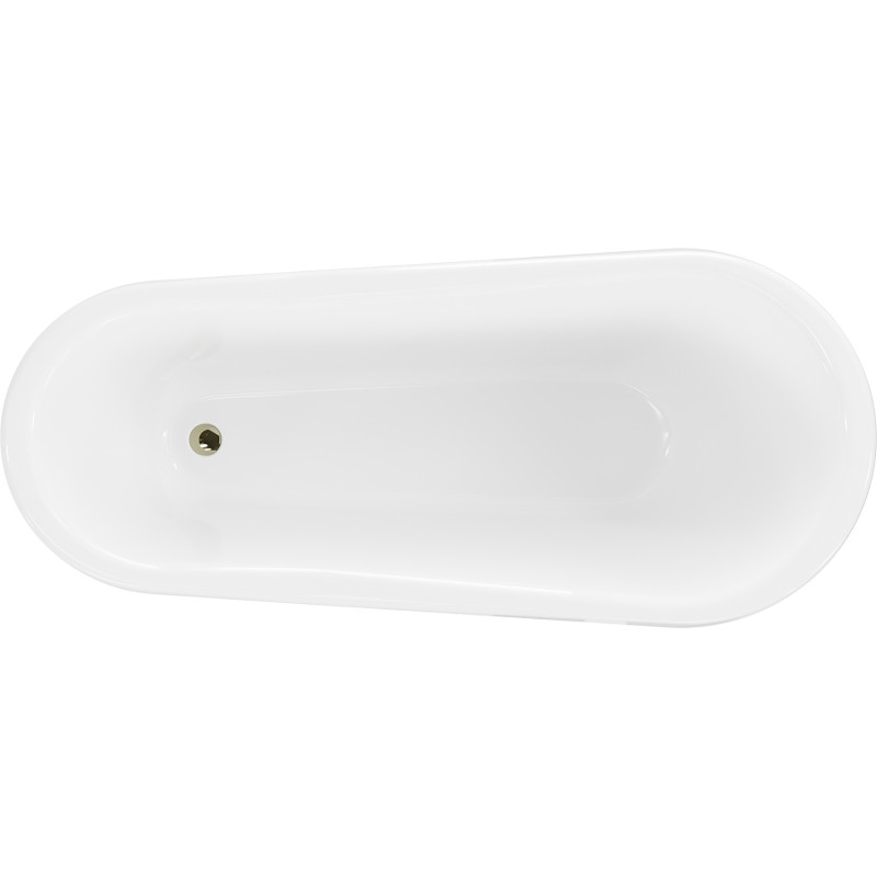 Mexen Retro wanna wolnostojąca 170 x 75 cm, biała, nogi złote - 53251707500-50