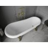 Mexen Retro wanna wolnostojąca 170 x 75 cm, biała, nogi złote - 53251707500-50