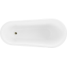 Mexen Retro wanna wolnostojąca 170 x 75 cm, biała/czarna, nogi złote - 53251707575-50