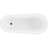 Mexen Retro wanna wolnostojąca 170 x 75 cm, biała/czarna, nogi czarne - 53251707575-70