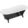 Mexen Retro wanna wolnostojąca 170 x 75 cm, biała/czarna, nogi czarne - 53251707575-70