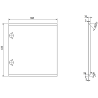 Mexen Rivel szafka łazienkowa 120 cm z umywalką Vela lewą, 2S, 1D, ryflowana, szara mat/biała mat - 91A23-12047-3-BBFFF62-W23L01