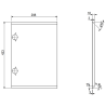 Mexen Rivel szafka łazienkowa 90 cm z umywalką Vela prawą, 2S, 1D, ryflowana, czarna mat - 91A23-09047-3-BBFFF71-W23P71