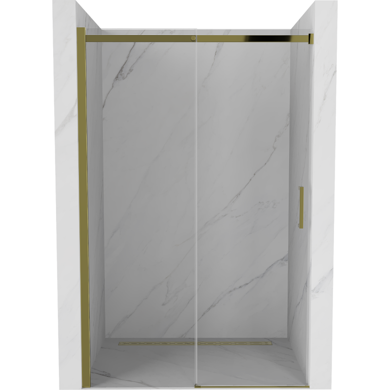 Mexen Omega drzwi prysznicowe rozsuwane 110 cm, transparent, złote - 825-110-000-50-00