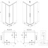 Mexen Rox Duo kabina prysznicowa rozsuwana 120 x 90 cm, transparent, czarna - 8C2D-120-090-70-00
