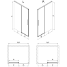 Mexen Rox drzwi prysznicowe rozsuwane 120 cm, transparent, złote szczotkowane - 8C2-120-000-55-00