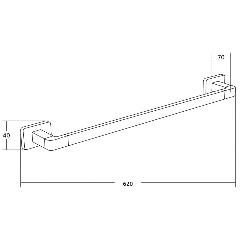 Mexen Asis wieszak na ręcznik, chrom - 7017624-00