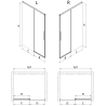 Mexen Rox drzwi prysznicowe rozsuwane lewe 115 cm, czarna ramka, czarne - 8C2-115-000-70-70-L