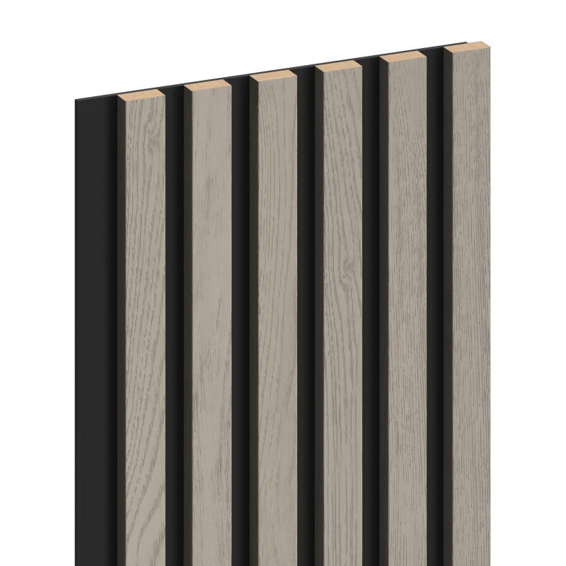 Mexen Lam-B lamele ścienne 275 x 30 cm, płyta HDF 4 mm, fornir techniczny, Dąb Popielaty - S100-275307-3015-005