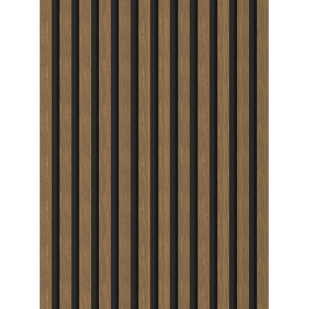 Mexen Lam-B lamele ścienne 275 x 30 cm, płyta HDF 4 mm, fornir techniczny, Orzech Natural - S100-275307-3015-016