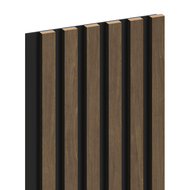 Mexen Lam-B lamele ścienne 275 x 30 cm, płyta HDF 4 mm, fornir techniczny, Orzech Kakaowy - S100-275307-3015-018