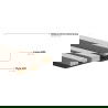 Mexen Lam-B lamele ścienne 275 x 30 cm, płyta HDF 4 mm, fornir techniczny, Heban Królewski - S100-275307-3015-020