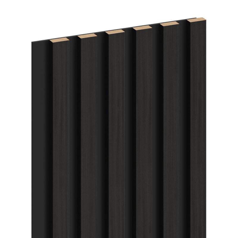 Mexen Lam-B lamele ścienne 275 x 30 cm, płyta HDF 4 mm, fornir techniczny, Heban Czarny - S100-275307-3015-023