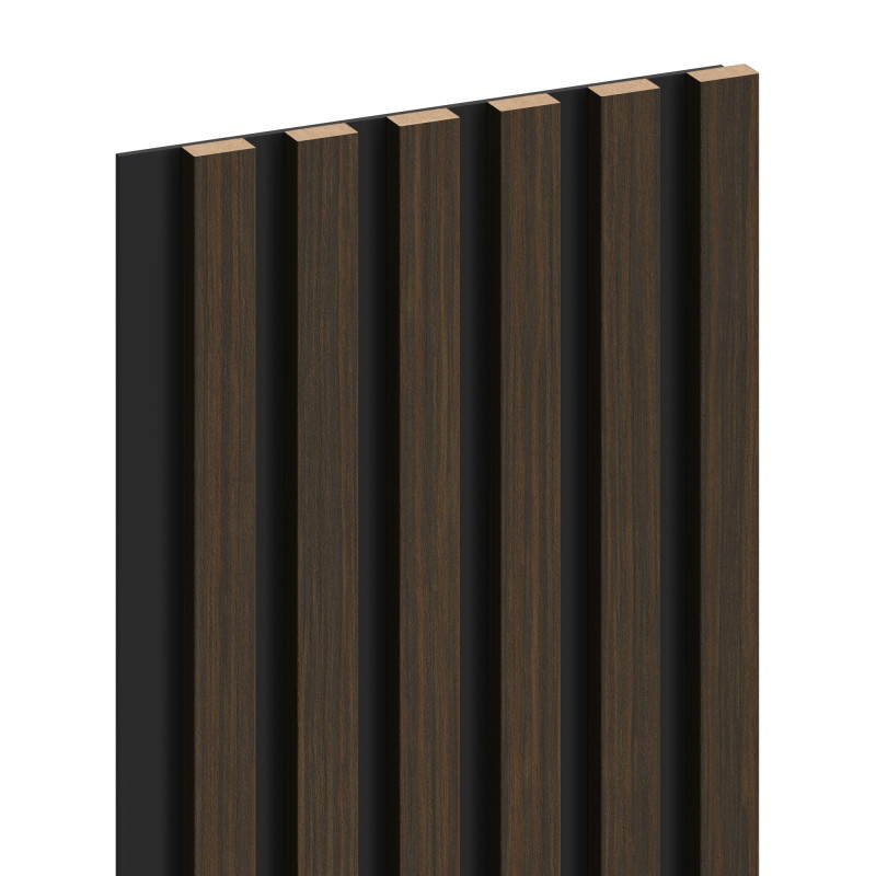 Mexen Lam-B lamele ścienne 275 x 30 cm, płyta HDF 4 mm, fornir techniczny, Orzech Palony - S100-275307-3015-024