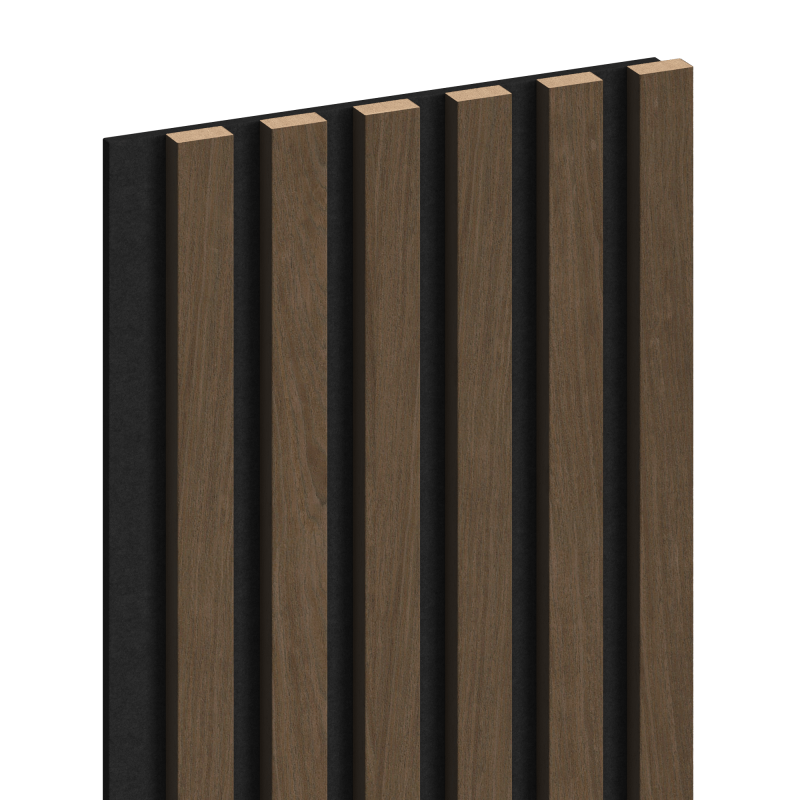 Mexen Lam-F lamele ścienne akustyczne 275 x 30 cm, filc 8 mm, fornir techniczny, Orzech Espresso - S105-275307-3015-019