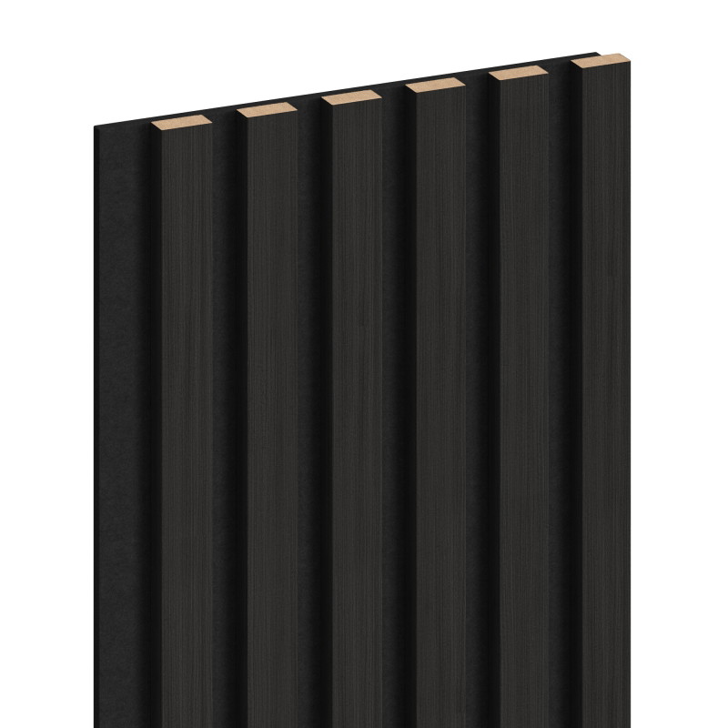 Mexen Lam-F lamele ścienne akustyczne 275 x 30 cm, filc 8 mm, fornir techniczny, Heban Czarny - S105-275307-3015-023