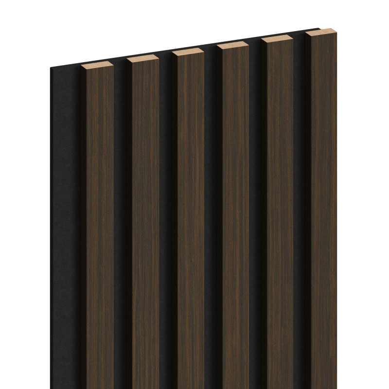 Mexen Lam-F lamele ścienne akustyczne 275 x 30 cm, filc 8 mm, fornir techniczny, Orzech Palony - S105-275307-3015-024