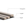 Mexen Lam-B lamele ścienne 275 x 31,5 cm, płyta HDF 4 mm, Biały Mat - S100-275317-2812-051