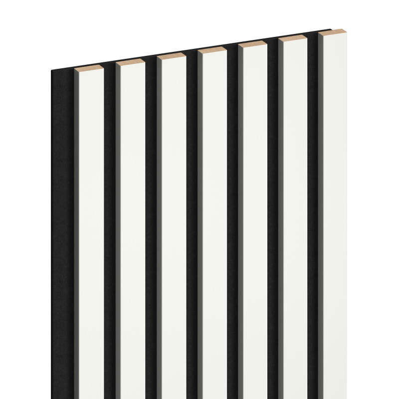 Mexen Lam-F lamele ścienne akustyczne 275 x 31,5 cm, filc 6 mm, Biały Połysk - S105-275317-2812-054