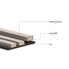 Mexen Lam-F lamele ścienne akustyczne 275 x 31,5 cm, filc 6 mm, Dąb Espresso - S105-275317-2812-065
