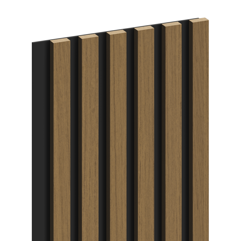 Mexen Lam-B lamele ścienne 275 x 30 cm, płyta HDF 4 mm, fornir techniczny, Teak Złocisty - S100-275307-3015-014