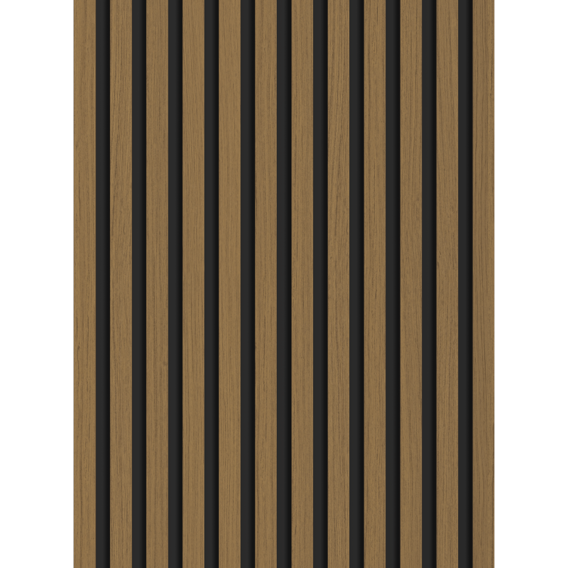 Mexen Lam-B lamele ścienne 275 x 30 cm, płyta HDF 4 mm, fornir techniczny, Teak Złocisty - S100-275307-3015-014
