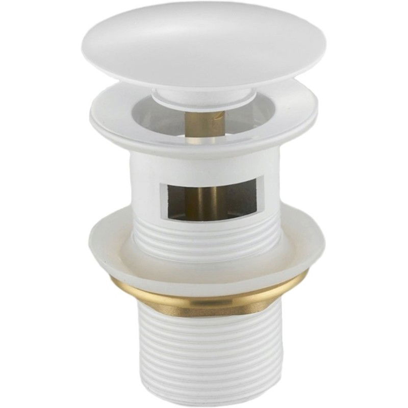 Mexen korek klik-klak okrągły z przelewem, biały - 79920-20